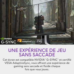 Alienware AW3225QF 32" 4K UHD (3840x2160) 1700R Écran PC Gaming Incurvé, 240Hz, QD OLED, 0.03ms, Compatible NVIDIA G-Sync, HDR, 