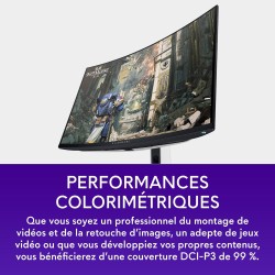 Alienware AW3225QF 32" 4K UHD (3840x2160) 1700R Écran PC Gaming Incurvé, 240Hz, QD OLED, 0.03ms, Compatible NVIDIA G-Sync, HDR, 