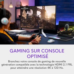 Alienware AW3225QF 32" 4K UHD (3840x2160) 1700R Écran PC Gaming Incurvé, 240Hz, QD OLED, 0.03ms, Compatible NVIDIA G-Sync, HDR, 