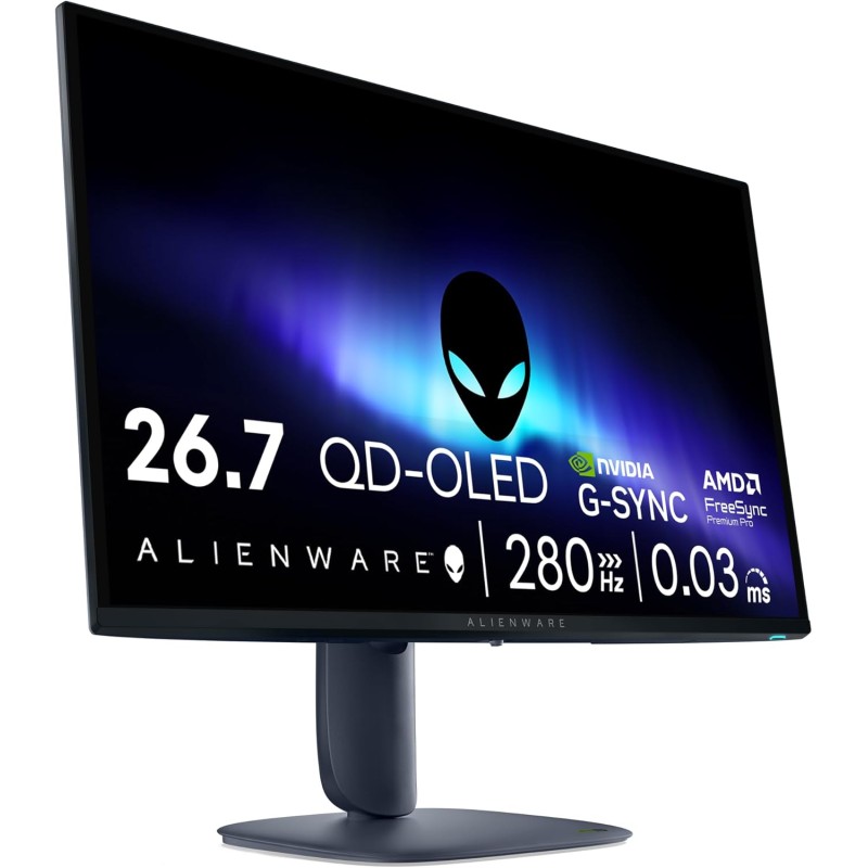 Alienware 27 écran gaming - aw2725d, qhd (2560x1440), 280hz, qd-oled, 0.03ms, compatible nvidia g-sync, amd freesync premium pro