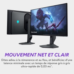 Alienware AW2725DF 27" QHD (2560x1440) Écran PC Gaming, 360Hz, QD OLED, 0.03ms, AMD FreeSync Premium Pro, 99.3% DCI-P3, HDR400, 