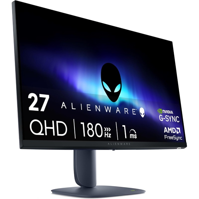 Alienware 27 Écran PC Gaming - AW2725DM, QHD (2560x1440), 180Hz, Fast IPS, 1ms, Compatible NVIDIA G-Sync, AMD FreeSync, 95% DCI-