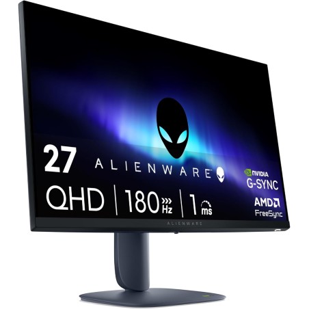 Alienware 27 Écran PC Gaming - AW2725DM, QHD (2560x1440), 180Hz, Fast IPS, 1ms, Compatible NVIDIA G-Sync, AMD FreeSync, 95% DCI-
