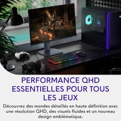 Alienware 27 Écran PC Gaming - AW2725DM, QHD (2560x1440), 180Hz, Fast IPS, 1ms, Compatible NVIDIA G-Sync, AMD FreeSync, 95% DCI-