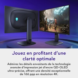 Alienware 27 écran pc gaming - aw2725q, 4k uhd (3840x2160), 240hz, qd oled, 0.03ms, compatible nvidia g-sync, amd freesync premi
