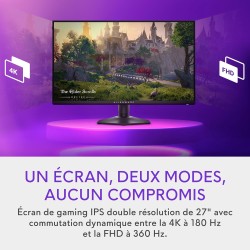 Alienware AW2725QF 27" 4K UHD (3840x2160) Écran PC Gaming, 360Hz, Fast IPS, 0.5ms, Compatible NVIDIA G-Sync, 95% DCI-P3, HDR600,