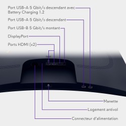 Alienware 32 Écran PC Gaming - AW3225DM, QHD (2560x1440), 1500R Incurvé, 180Hz, VA, 1ms, AMD FreeSync, VESA AdaptiveSync, 95% DC