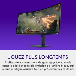 Alienware 34 Écran PC Gaming - AW3425DWM, WQHD (3440x1440), 21:9 1500R Incurvé, 180Hz, VA, 1ms, AMD FreeSync Premium, VESA Adapt