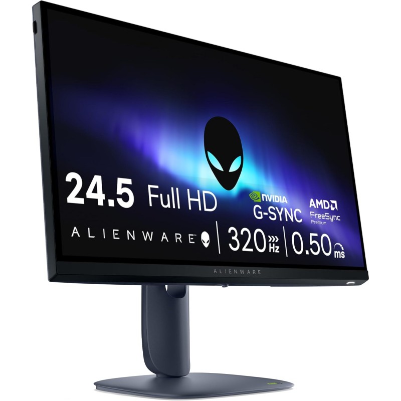 Alienware 25 Écran PC Gaming - AW2525HM, Full HD (1920x1080), 320Hz, Fast IPS, 0.5ms, Compatible NVIDIA G-Sync, AMD FreeSync Pre