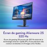 Alienware 25 Écran PC Gaming - AW2525HM, Full HD (1920x1080), 320Hz, Fast IPS, 0.5ms, Compatible NVIDIA G-Sync, AMD FreeSync Pre