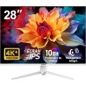 Gawfolk Écran PC UHD 4K 28 Pouces, Moniteur IPS Ultra HD (3840 × 2560 p), 3:2, 10 Bits, 1,07 Milliard Couleurs, 128% sRGB, Haut-