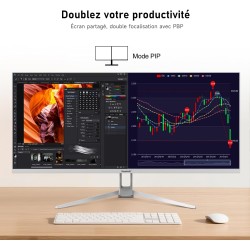 Gawfolk Écran PC IPS Ultra-Large de 34 Pouces，Moniteurs de Jeu 120Hz, 21:9 UWFHD (2560x1080), 128% sRGB, Synchronisation adaptat