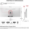 Gawfolk Écran PC IPS Ultra-Large de 34 Pouces，Moniteurs de Jeu 120Hz, 21:9 UWFHD (2560x1080), 128% sRGB, Synchronisation adaptat