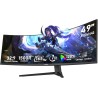 Gawfolk 49 Pouces Écran PC d'ordinateur de Jeu 1500R Ultra-Large incurvé, DQHD (5120×1440), 165Hz, 1MS, FreeSync, 120% sRGB, Mon