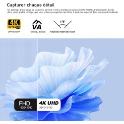 Gawfolk Écran PC 32 Pouces 4K UHD, Moniteur d’Ordinateur Ultra-Clair (3840×2160p), 100% sRGB, Angle de Vision de 178°, HDMI、Disp