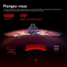 Gawfolk Écran PC 32 Pouces 4K UHD incurvé 1500R, Moniteur de Jeu Esports 160Hz, 1ms, Adaptive Sync, 128% sRGB, Grand Angle de Vi