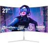 Gawfolk Écran PC 27 Pouces incurvé 180Hz Gaming Computer Moniteur, 1800R,1ms，FHD 1080p, 178 ° Grand Angle,Ultra - Mince Lunette,