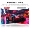 Gawfolk Écran PC 27 Pouces incurvé 280Hz Gaming Computer Moniteur, 1800R,1ms，FHD 1080p, 178 ° Grand Angle,Ultra - Mince Lunette,