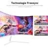 Gawfolk Écran PC 27 Pouces incurvé 280Hz Gaming Computer Moniteur, 1800R,1ms，FHD 1080p, 178 ° Grand Angle,Ultra - Mince Lunette,