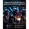 Minifire écran pc gamer incurvé 24 pouces 100hz avec haut-parleur -1500r fhd (1920 x 1080p) va panel, mprt 1ms, srgb100%, less b