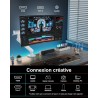 Minifire écran pc gamer incurvé 24 pouces 100hz avec haut-parleur -1500r fhd (1920 x 1080p) va panel, mprt 1ms, srgb100%, less b