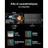 Minifire écran pc gamer incurvé 24 pouces 100hz avec haut-parleur -1500r fhd (1920 x 1080p) va panel, mprt 1ms, srgb100%, less b