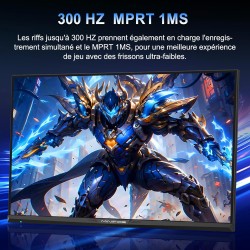 Minifire Écran Gaming 24.5 Pouces,300Hz/240Hz, QHD (2560 * 1440) réglable en Hauteur, MPRT 1ms avec Panneau Fast IPS 10 Bits, sR