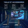 Minifire Écran Gaming 24.5 Pouces,300Hz/240Hz, QHD (2560 * 1440) réglable en Hauteur, MPRT 1ms avec Panneau Fast IPS 10 Bits, sR
