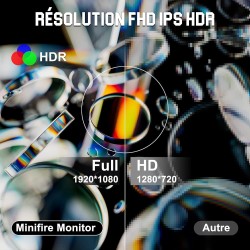 Minifire Écran Gaming 24.5″ IPS 200Hz – Écran Gamer FHD (1920×1080), 1ms, 120% sRGB, HDR10, Adaptive-Sync, HDMI/DisplayPort, VES