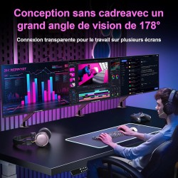 Minifire Écran PC 24 Pouces, IPS, FHD (1920x1080), 100Hz sRGB 110%, Protection des Yeux, Design Ultra-Fin, Ports USB-C & HDMI 1.