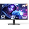 Minifire écran pc gamer 24 pouces, 180hz, 1ms, adaptive sync,fhd, 110% srgb,1xhdmi 1.4/1xdp 1.2 ports, bleulightshield, bordure 
