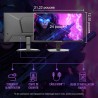 Minifire écran pc gamer 24 pouces, 180hz, 1ms, adaptive sync,fhd, 110% srgb,1xhdmi 1.4/1xdp 1.2 ports, bleulightshield, bordure 