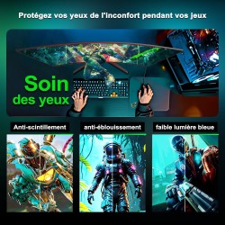 Minifire Gaming Curved Monitor 27 Pouces MFG27C1 200Hz 1Ms 120% sRGB Monitor avec Sprecher 1920 * 1080 VA Panel （MFG27C1 avec câ