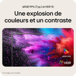LG Ultrafine™ 24U411A-B Écran PC 24" - Dalle IPS résolution FHD (1920 x 1080), 5ms 120Hz, HDR 10, DCI-P3 99% (CIE1931), Mode Lec