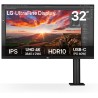 LG Ultrafine™ 32UN880K-B Ecran PC 4K 32" - Dalle IPS résolution UHD (3840 x 2160), 5ms 60Hz, HDR 10, DCI-P3 95% (CIE1976), incli