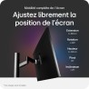 LG Ultrafine™ 32UN880K-B Ecran PC 4K 32" - Dalle IPS résolution UHD (3840 x 2160), 5ms 60Hz, HDR 10, DCI-P3 95% (CIE1976), incli