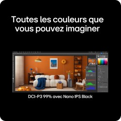 LG UltraWide™ 40U990A-W.AEU Ecran PC Ultra Large 40" - Dalle IPS résolution WUHD (5120x2160), 5ms GtG 120Hz, DisplayHDR™600, DCI