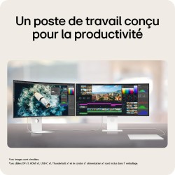 LG UltraWide™ 40U990A-W.AEU Ecran PC Ultra Large 40" - Dalle IPS résolution WUHD (5120x2160), 5ms GtG 120Hz, DisplayHDR™600, DCI