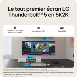 LG UltraWide™ 40U990A-W.AEU Ecran PC Ultra Large 40" - Dalle IPS résolution WUHD (5120x2160), 5ms GtG 120Hz, DisplayHDR™600, DCI