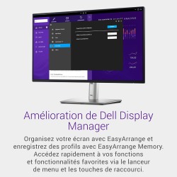 Dell P2425H 24" Full HD (1920x1080) Écran PC, 100Hz, IPS, 5ms, 99% sRGB, USB-C, DisplayPort, HDMI, VGA, 4X USB, Garantie 3 Ans, 