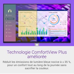 Dell P2425H 24" Full HD (1920x1080) Écran PC, 100Hz, IPS, 5ms, 99% sRGB, USB-C, DisplayPort, HDMI, VGA, 4X USB, Garantie 3 Ans, 