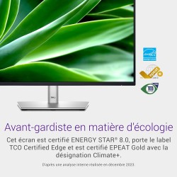 Dell P2425H 24" Full HD (1920x1080) Écran PC, 100Hz, IPS, 5ms, 99% sRGB, USB-C, DisplayPort, HDMI, VGA, 4X USB, Garantie 3 Ans, 