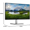 Dell P2425H 24" Full HD (1920x1080) Écran PC, 100Hz, IPS, 5ms, 99% sRGB, USB-C, DisplayPort, HDMI, VGA, 4X USB, Garantie 3 Ans, 