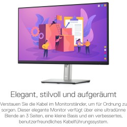 Dell P2422H 24" Full HD (1920x1080) Écran PC, 60Hz, IPS, 5ms, 99% sRGB, DisplayPort, HDMI, VGA, 5x USB, Garantie 3 ans, Noir