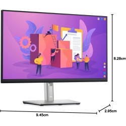 Dell P2722H 27" Full HD (1920x1080) Écran PC, 60Hz, IPS, 5ms, 99% sRGB, DisplayPort, HDMI, VGA, 5x USB, Garantie 3 ans, Noir