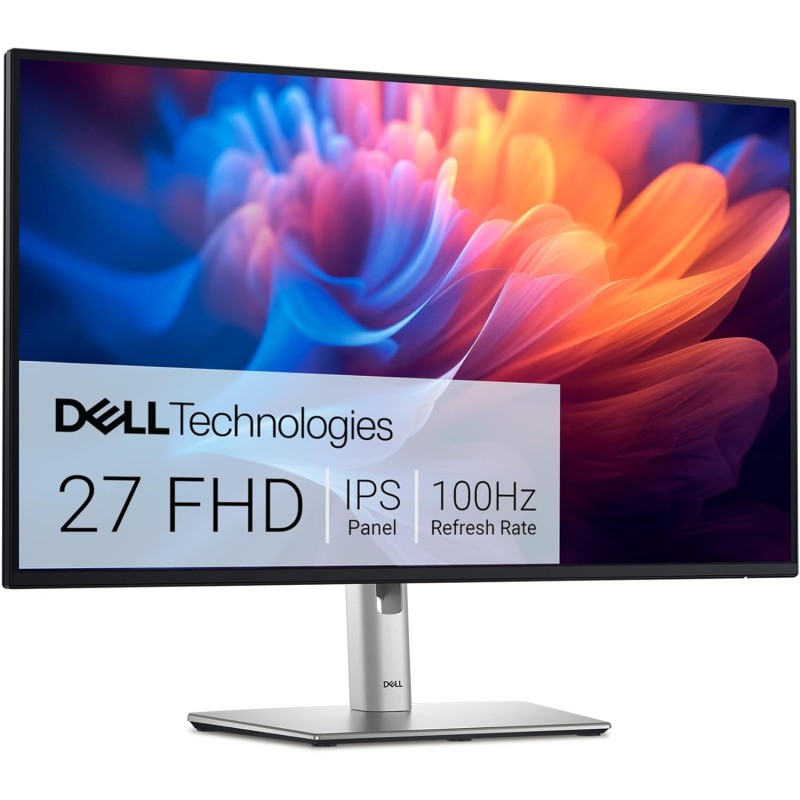 Dell P2725H 27" Full HD (1920x1080) Écran PC, 100Hz, IPS, 5ms, 99% sRGB, USB-C, DisplayPort, HDMI, VGA, 4X USB, Garantie 3 Ans, 