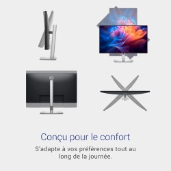 Dell P2725H 27" Full HD (1920x1080) Écran PC, 100Hz, IPS, 5ms, 99% sRGB, USB-C, DisplayPort, HDMI, VGA, 4X USB, Garantie 3 Ans, 