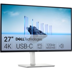 Dell 27 Plus USB-C Écran PC - S2725QC, 4K UHD (3840x2160), 120Hz, IPS, 4ms, AMD FreeSync Premium, 99% sRGB, Réglage en Hauteur, 
