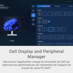 Dell 27 Plus USB-C Écran PC - S2725QC, 4K UHD (3840x2160), 120Hz, IPS, 4ms, AMD FreeSync Premium, 99% sRGB, Réglage en Hauteur, 