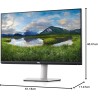 Dell S2721QSA 27" 4K UHD (3840x2160) Écran PC, 60Hz, IPS, 4ms, AMD Radeon FreeSync, 99% sRGB, Haut-parleurs intégrés, DisplayPor